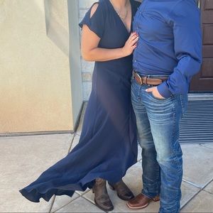 Elegant navy blue dress